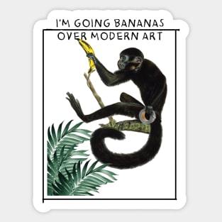 Modern art and bananas Sticker